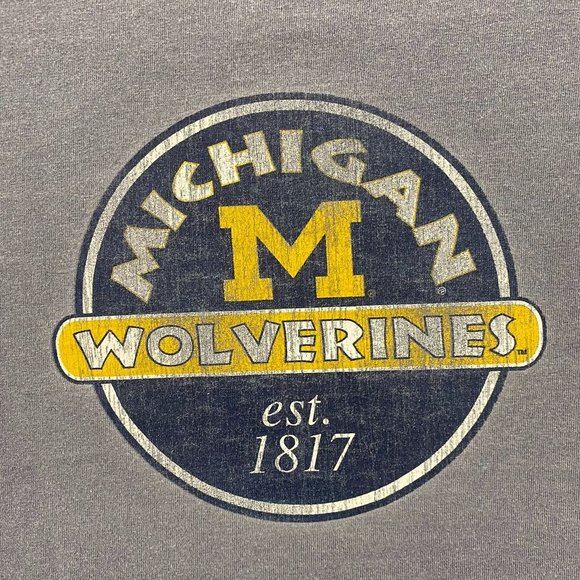 Vintage 90s Michigan Wolverines Essential College Sports Tee - Picture 3 of 5